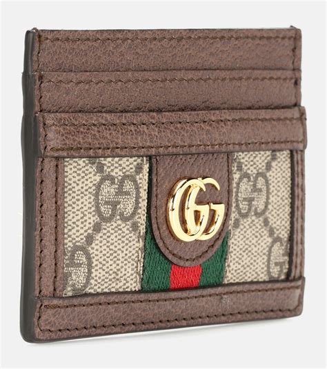 gucci dark brown card|Gucci card case.